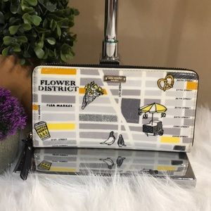 Kate Spade City Map Wallet in White and Yellow